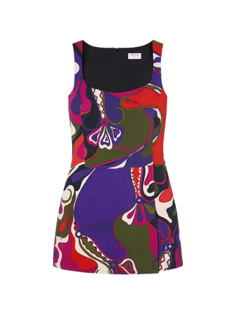 PUCCI Orchidee print short dress Purple 5URG315U738