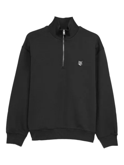 Maison Kitsuné zip-up fox head sweatshirt Black PM00305KM0341
