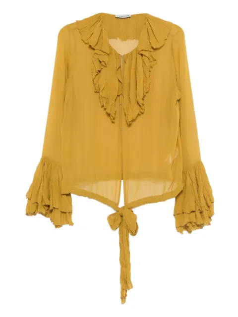 OCCLEUS Macy ruffled blouse Yellow OCC91079
