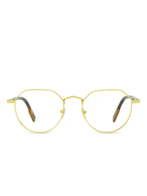 Zegna geometric lens glasses Gold EZ523850030