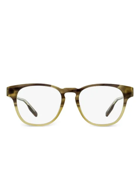 Zegna keyhole square frame glasses Brown EZ526151050