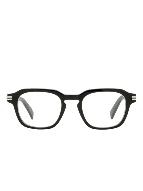 Zegna keyhole-bridge rectangular glasses Black EZ528250001