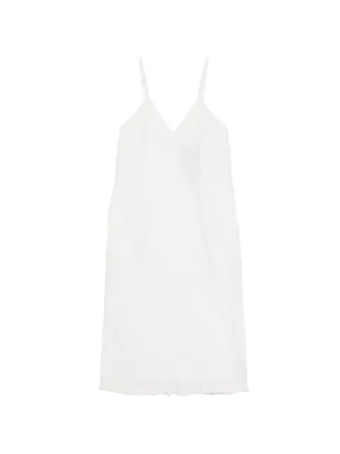 OCCLEUS Joy strap ruffled midi dress White 2121W1205101