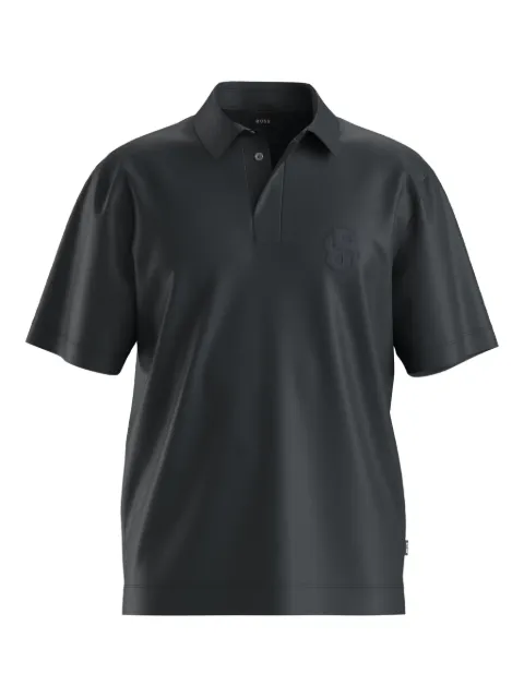 BOSS logo-detail polo shirt Black 50518753