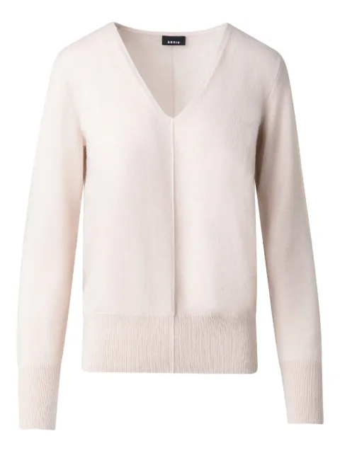 Akris V-neck panelled sweater Neutrals 503500222803