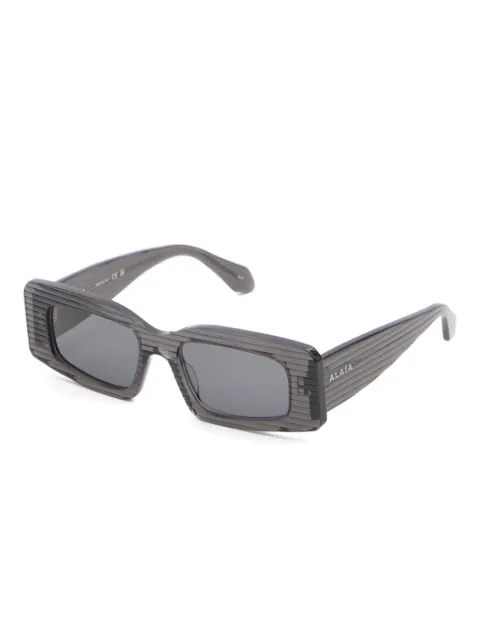Alaïa striped rectangular sunglasses Grey AA0078S