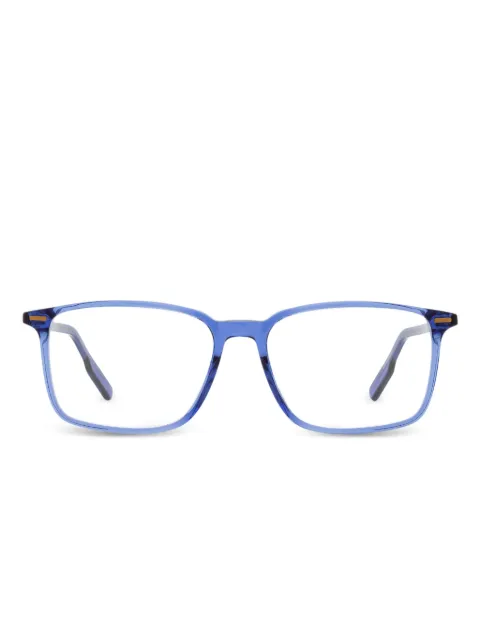 Zegna stud-detail rectangular glasses Blue EZ5257H55090