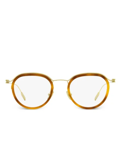 Zegna oval frame glasses Brown EZ528949053