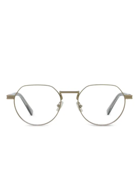 Zegna geometric single-bridge glasses Grey EZ528651015