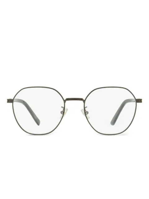 Zegna geometric single-bridge glasses Grey EZ5270H53009