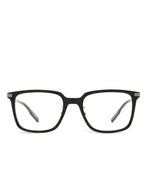 Zegna stepped browline square glasses Black EZ5265H54001