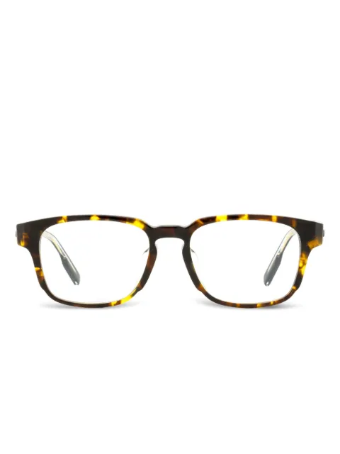 Zegna rectangular keyhole-bridge glasses Brown EZ5262F54054