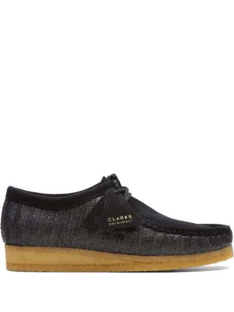 Clarks Originals Wallabee raffia desert boots Black 26165512