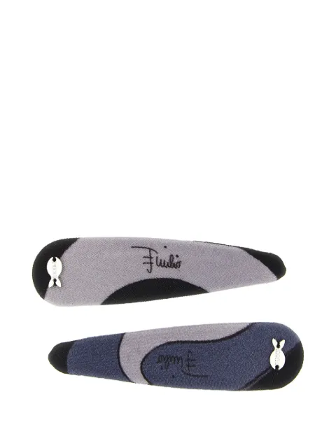 PUCCI Iride-print hair clip (pack of two) Black 5UGL405U775