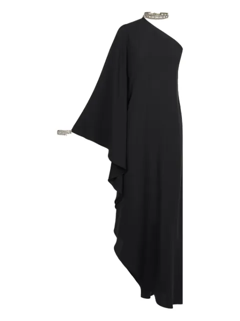 Taller Marmo Bolkan Crystal one-shoulder midi dress Black TMRE2603133
