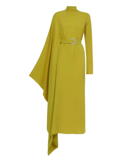 Taller Marmo Tanning belted kaftan midi dress Yellow TMRE2622209