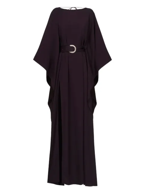 Taller Marmo Fitzgerald embellished-belted maxi dress Brown TMRE2621709