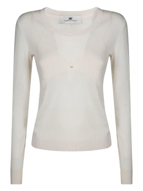 Elisabetta Franchi ribbed-knit top White MK35S57E3