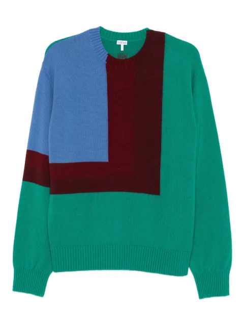LOEWE colour-block sweater Green H540Y14K026654