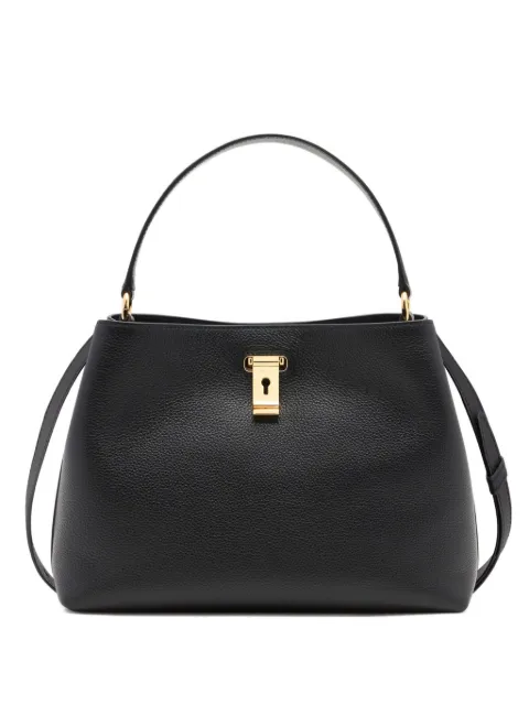 Bally Lock Me grained shoulder bag Black WAH02OVT710