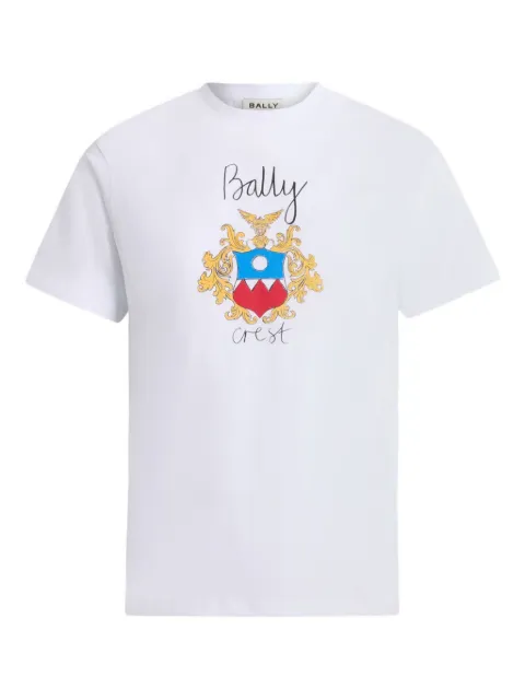 Bally crest-print cotton T-Shirt White WJE087CO018