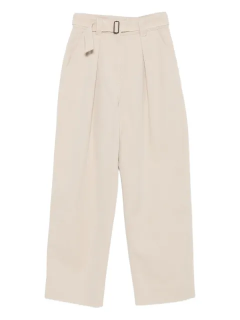 Mhl By Margaret Howell belted pleat-detail trousers Neutrals WHTR0528A25KWPBON