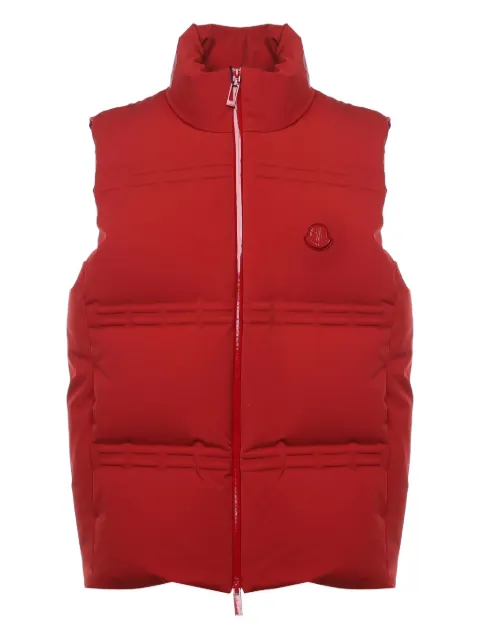 Moncler logo-patch padded jacket Red K24041A00016M6979463