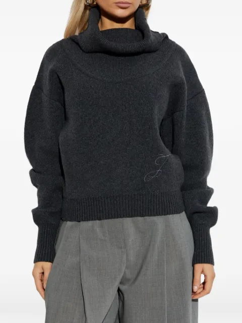 Jacquemus The Pallone knit wide-turtleneck sweater Grey SWW00624AK00278