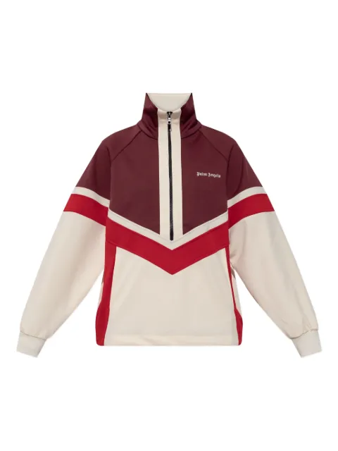 Palm Angels chevron zip knitwear Red PWBD067F25FAB0012803
