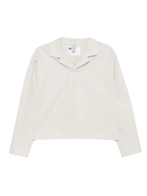 Mhl By Margaret Howell notched-collar blouse Neutrals WHSH0526A25HHFPUT