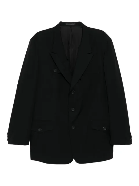 Yohji Yamamoto wool gabardine blazer Black MLJ02103