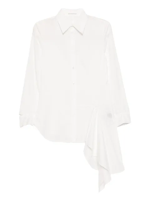 Yohji Yamamoto asymmetric panel shirt Neutrals FLB63004