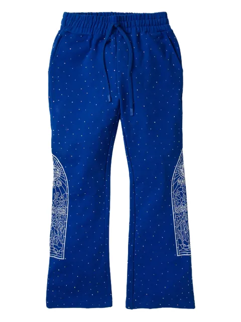 Who Decides War rhinestone-embellished track pants Blue WDW96678INDG