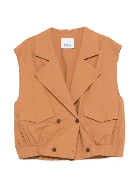 Erika Cavallini double-breasted waistcoat Neutrals E5SL01