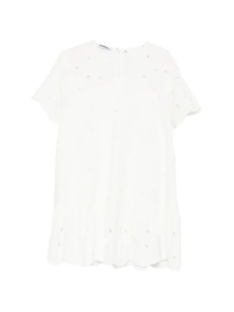 Vivetta broderie-anglaise ruffled mini dress White P22EV2SH151V016