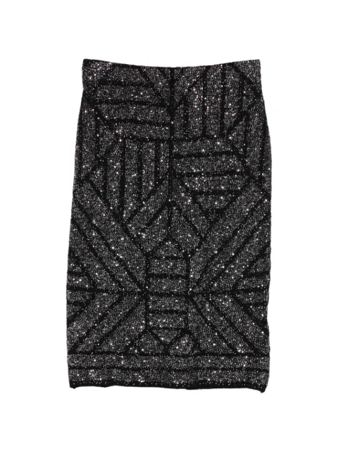 Circus Hotel geometric sequin skirt Silver H4SK35