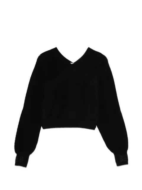 Iceberg V-neck knitted sweater Black A0S77493