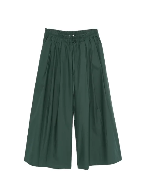 PSOPHIA pleated drawstring trousers Green 221TRS2239