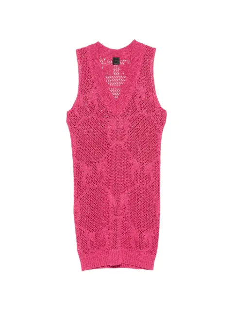 PINKO V-neck mini dress Pink 100631AA0K2