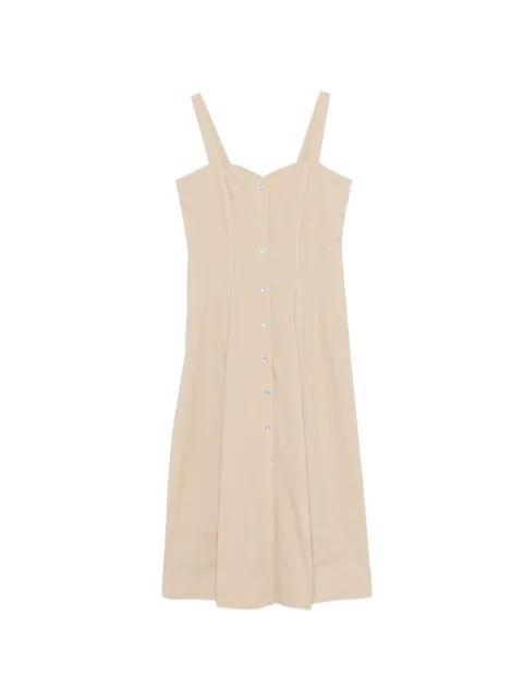 PINKO Monia buttoned sleeveless midi dress Neutrals 1B13QH7433