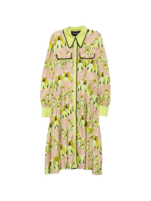 Marco Bologna geometric-print midi dress Neutrals LIBRAL