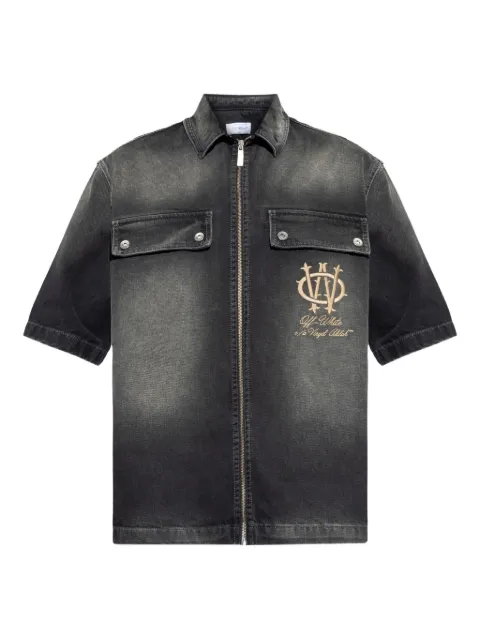 Off-White short-sleeved denim shirt Black OMYD05QF25DEN0011117