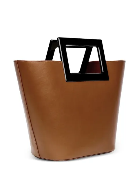 MARINA RAPHAEL Riviera square-handle tote bag Brown S1RVLR01