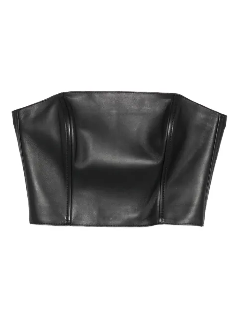 Polo Ralph Lauren strapless leather top Black 290P06766001