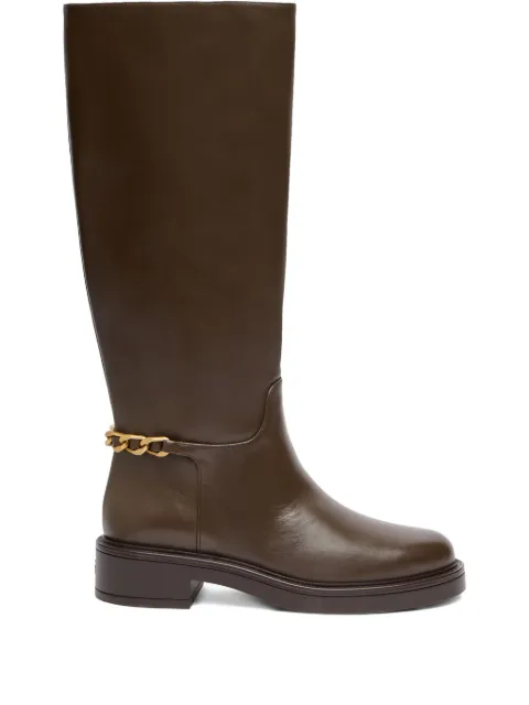Stuart Weitzman 20mm Soluxe Celia chain boots Brown SM393SMOWAL