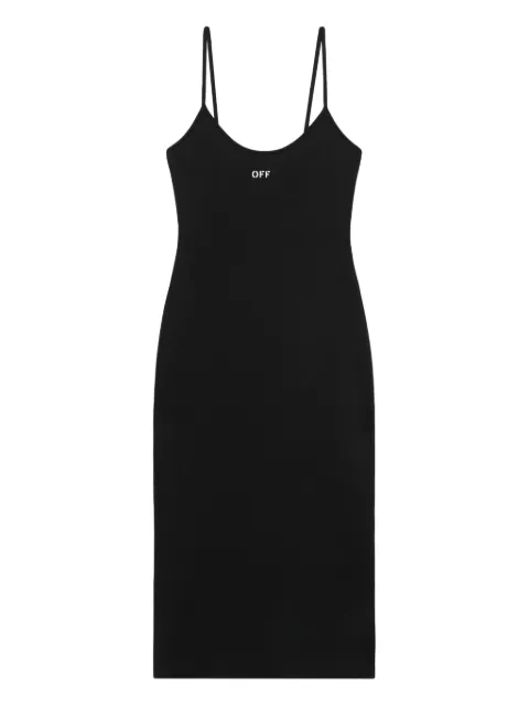 Off-White strappy sleek midi dress Black OWDB55FF25JER0011001