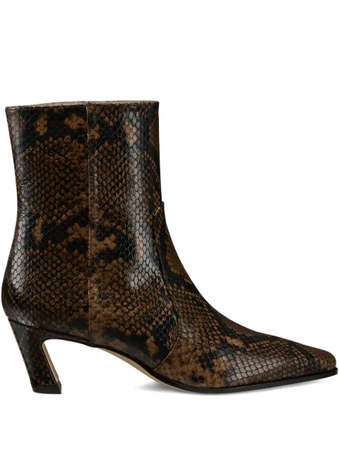 Stuart Weitzman snakeskin heeled boots Brown SM500CSKEXP