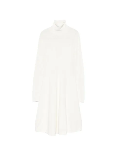 Blugirl roll-neck midi dress White RF4050