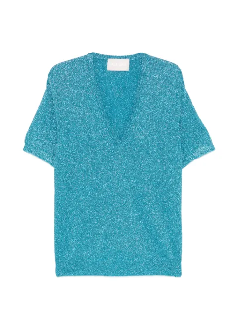 Circus Hotel V-neck T-shirt Blue H4SF21
