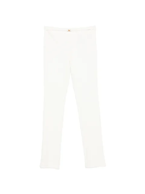Blumarine logo-plaque flared trousers White 2P065B